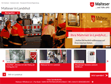 Tablet Screenshot of malteser-landshut.de